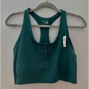 Offline by Aerie Dark Green Workout Top